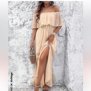 SHEIN Beige Maxi Dress